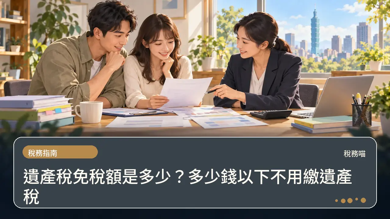 遺產稅免稅額是多少?多少錢以下不用繳遺產稅主題插畫