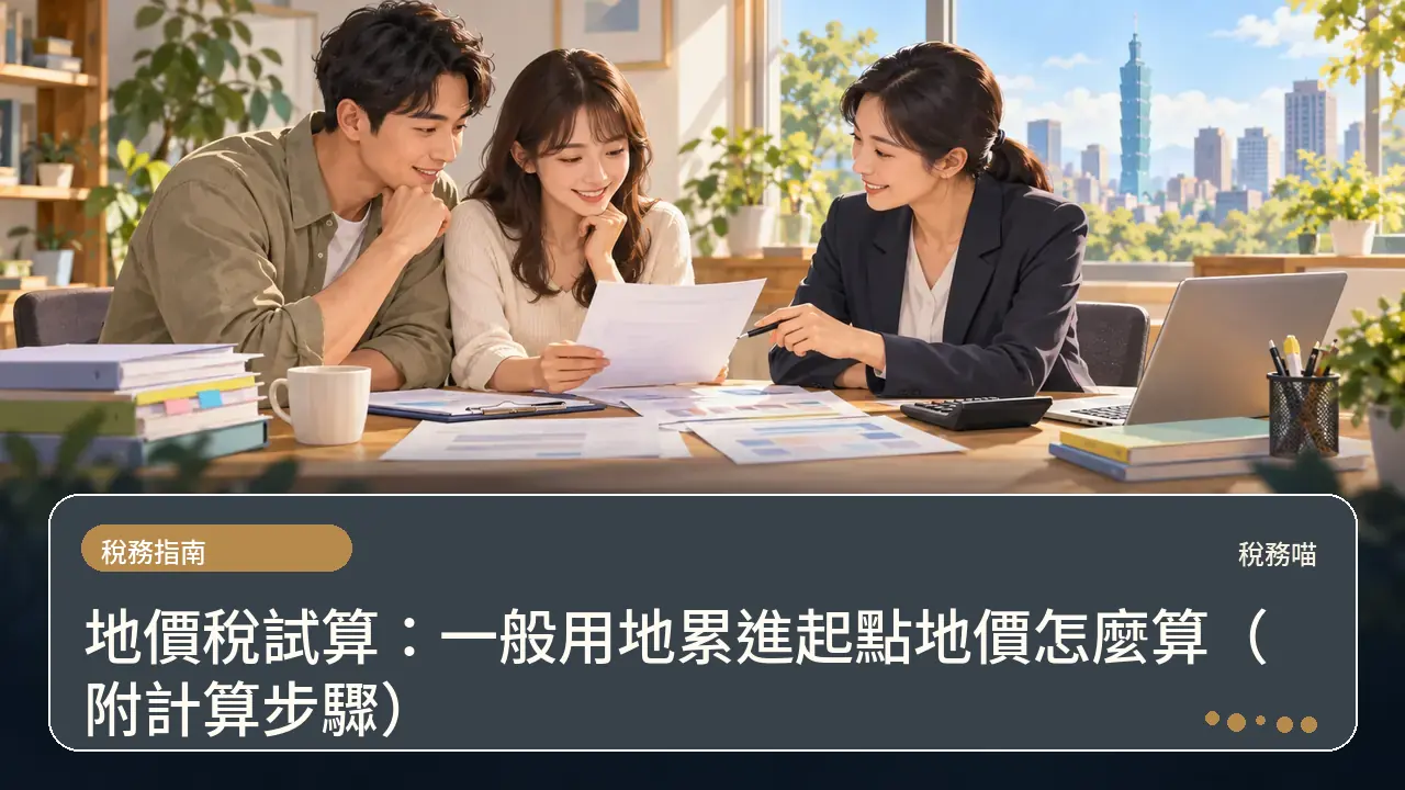 地價稅試算:一般用地累進起點地價怎麼算(附計算步驟)主題插畫